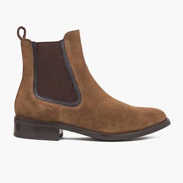 Women's Thursday Duchess Suede Chelsea Boots Brown | CA367PJJ