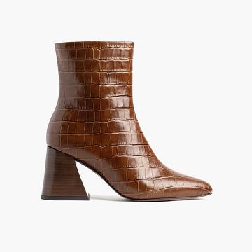 Women's Thursday Heartbreaker Leather Booties Brown | CA384LIS