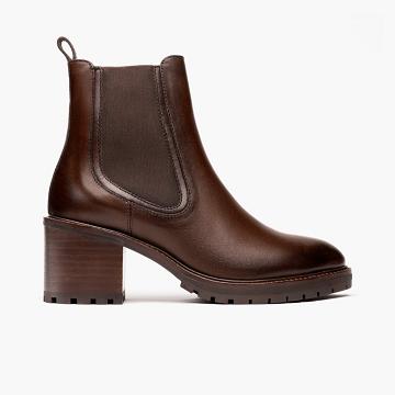 Women's Thursday Knockout Leather Chelsea Boots Coffee | CA375WNB