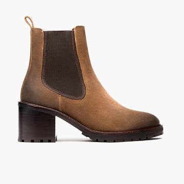 Women's Thursday Knockout Suede Chelsea Boots Brown | CA379BEX