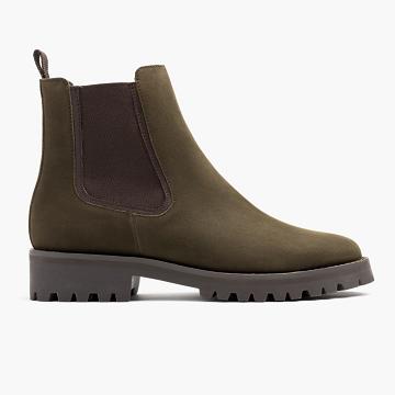 Women's Thursday Legend Nubuck Boots Olive | CA390DFM17